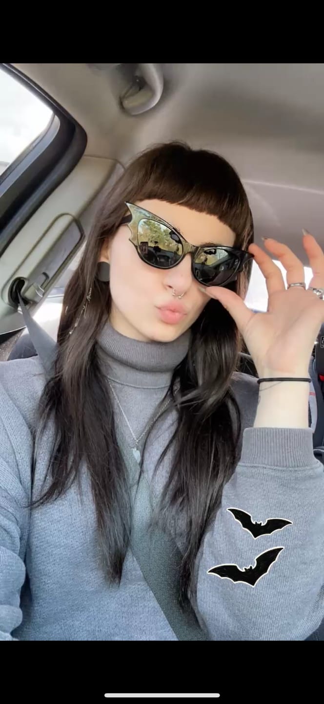 Customer photo review of Vamp Batwing Sunglasses in Black