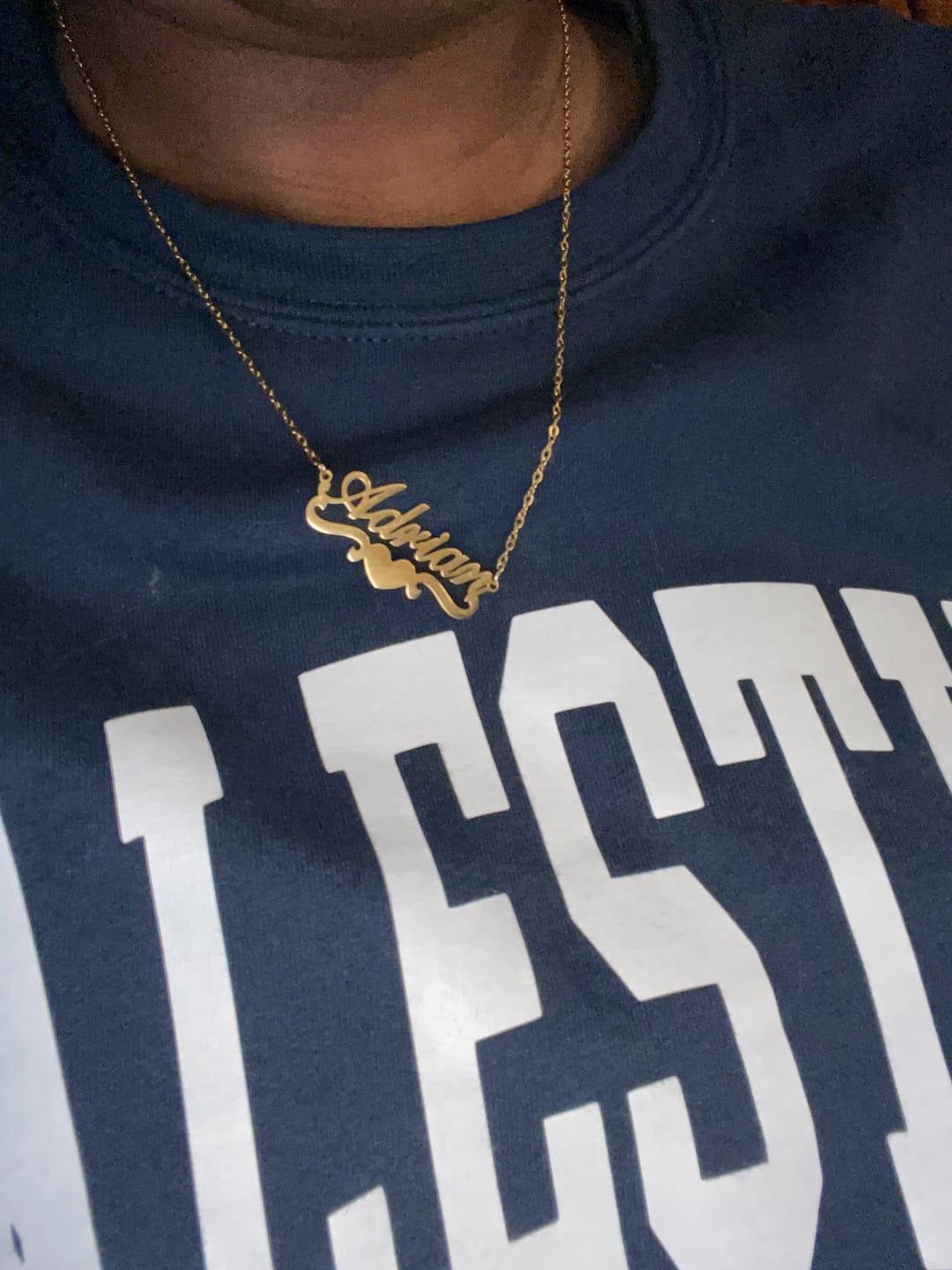 Customer photo review of Love Name Necklace