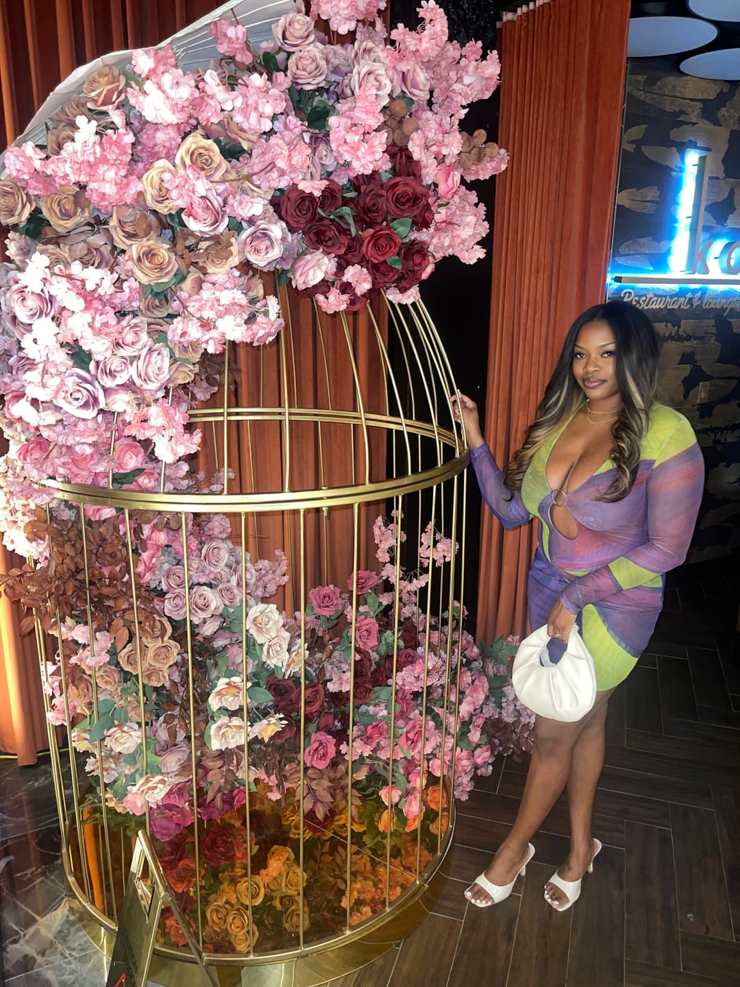 Customer photo review of Eos Cut Out Front Mini Dress
