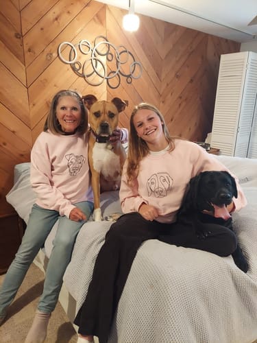 Customer photo review of Custom Embroidered Sweatshirt