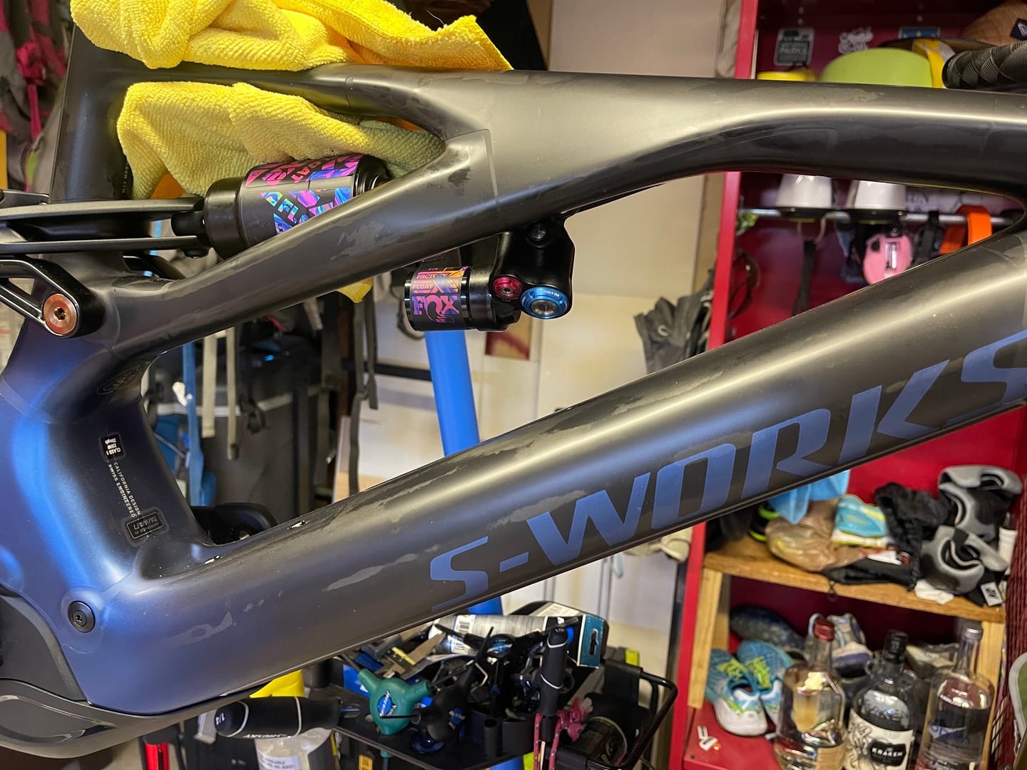 Customer photo review of Fox Float X2 Shock Decal