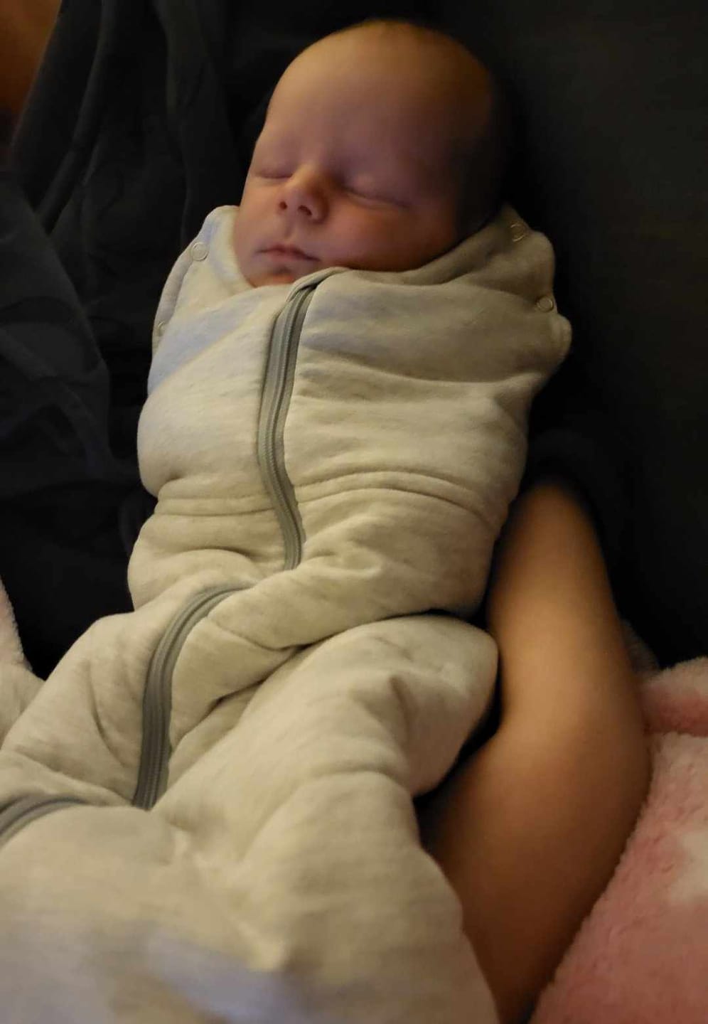 Customer photo review of sleep swaddle bag | Newborn | 2.5 Tog