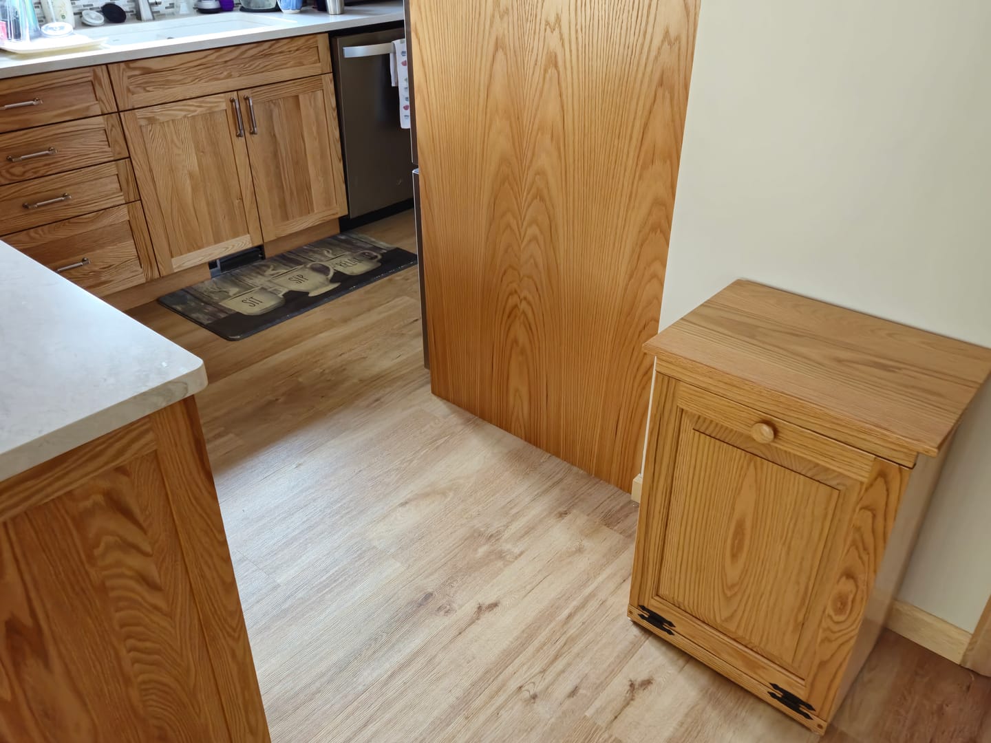 Customer photo review of Tilt Out Trash Bin without Drawer - Quick Ship