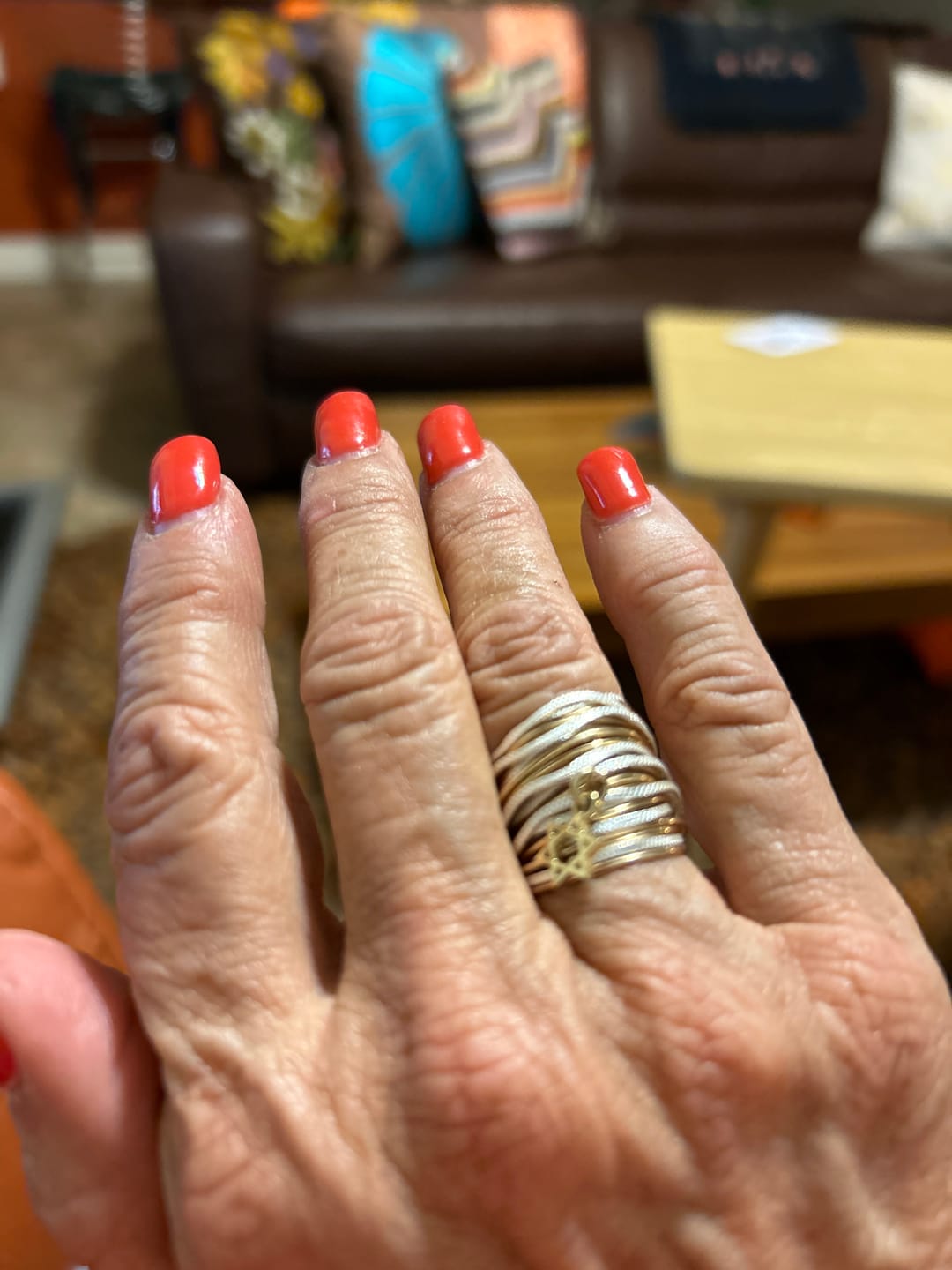 Customer photo review of Gold & Silver Wavy Ring with Star of David