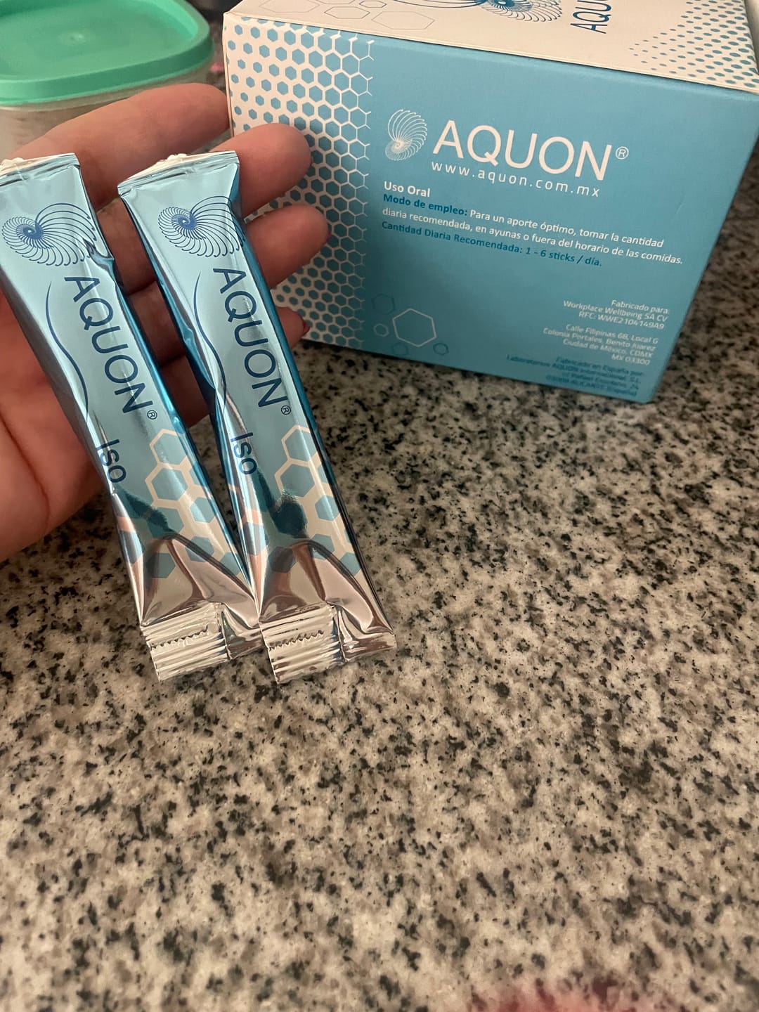 Customer photo review of Aquon Iso Electrolitos - Caja contiene 30 ó 15 sticks, cada stick es de 10 ml