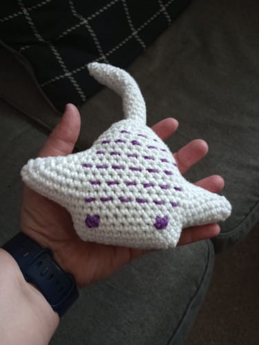Customer photo review of (Limit 1 Per Customer Please) Rayna The Stingray Crochet Pattern & Matching Greeting Card: Get 1 Free
