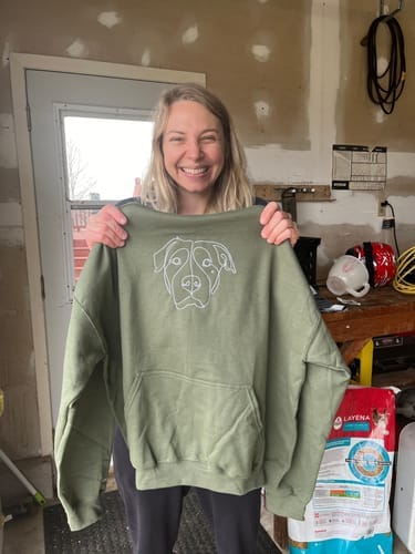 Customer photo review of Custom Embroidered Hoodie