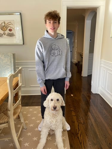 Customer photo review of Custom Embroidered Hoodie