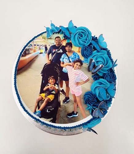 Customer photo review of A5 Rectangle Custom Edible Icing Image