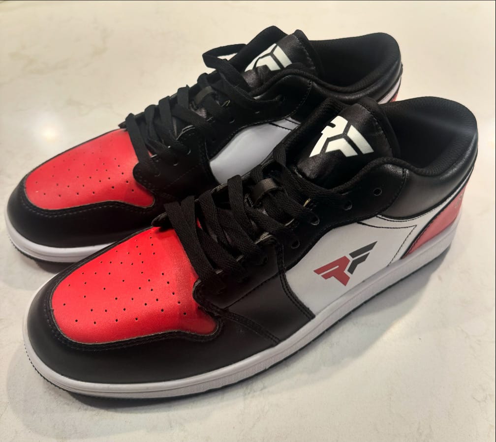 Customer photo review of Custom Company Promo Gifts, custom business gifts Personalized Sneakers, Custom Sneakers, Put name or business name on it, AJ1-C03200
