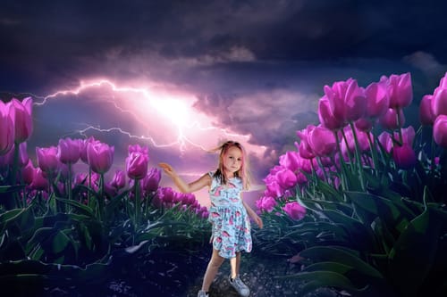 Customer photo review of Tulips Storm - Custom Portrait
