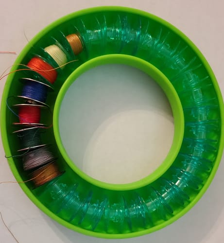 Customer photo review of BobbinSaver Bobbin Holder, Style M