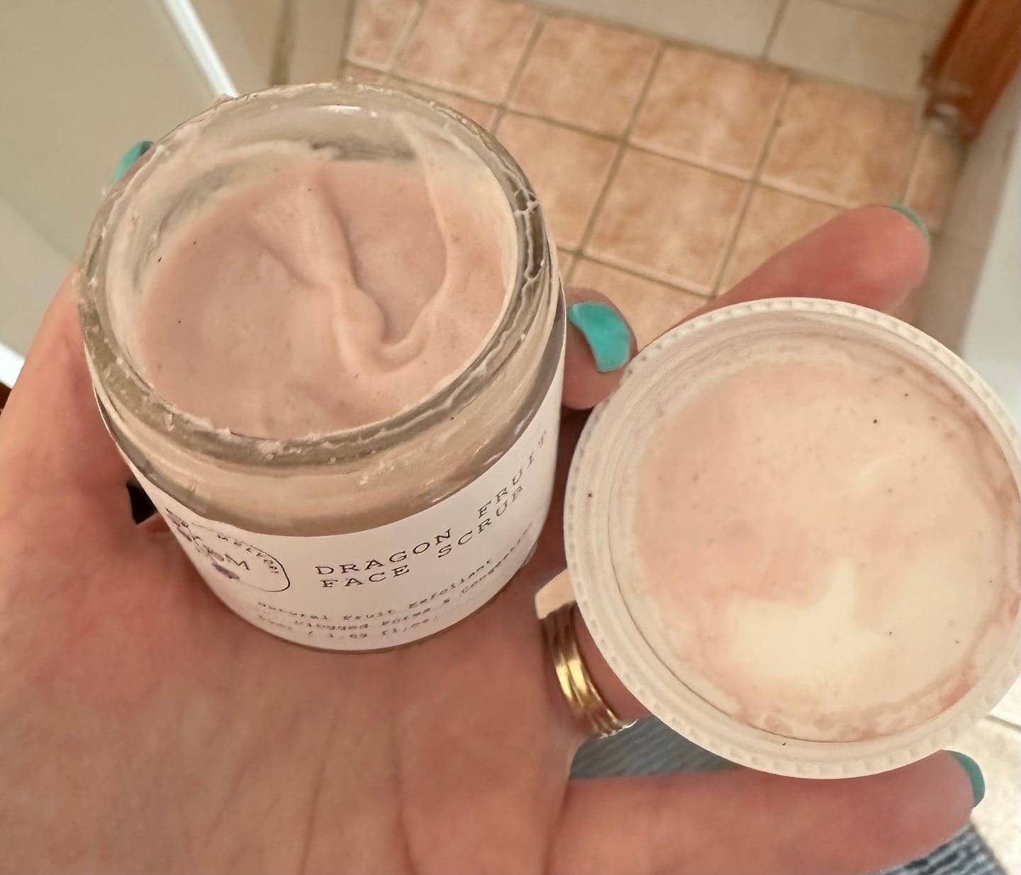 Customer photo review of Dragonfruit Face Scrub
