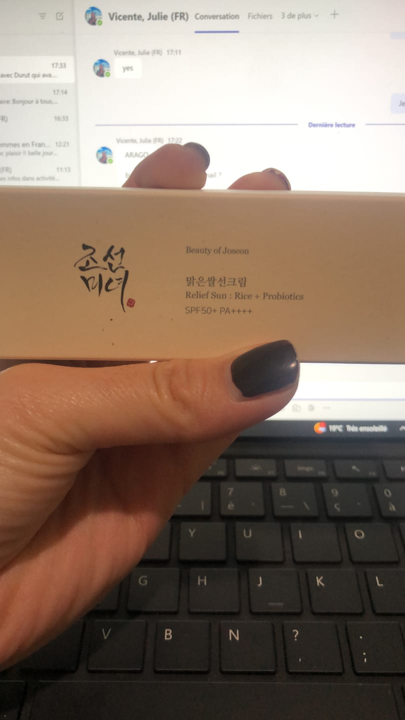 Customer photo review of Beauty of Joseon - Protection solaire - Relief Sun Rice & Probiotics