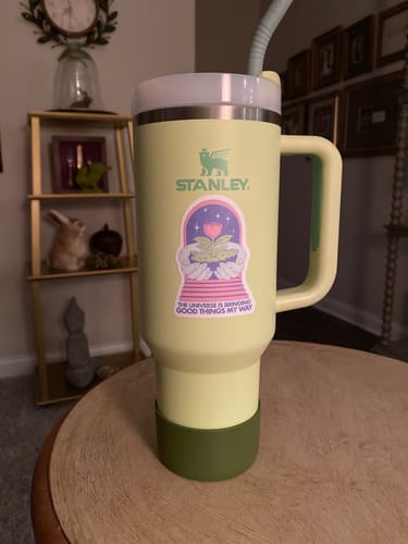 Customer photo review of "The Universe Is Bringing Good Things My Way" Manifest Sticker