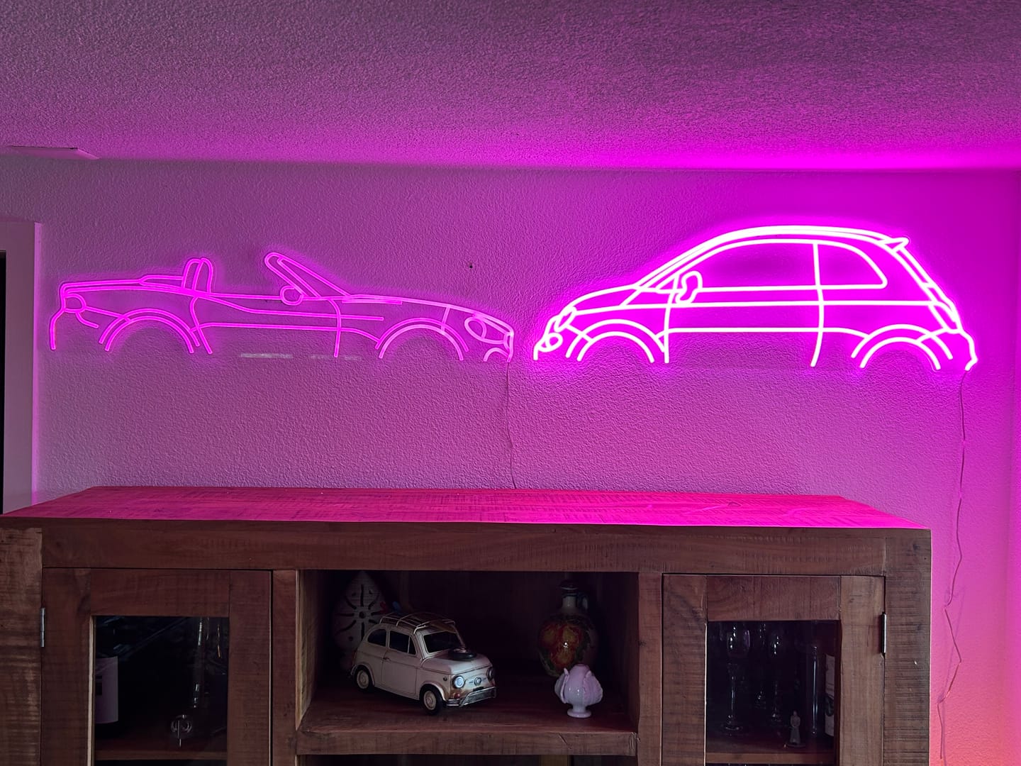 Customer photo review of Your Custom Neon Silhouette