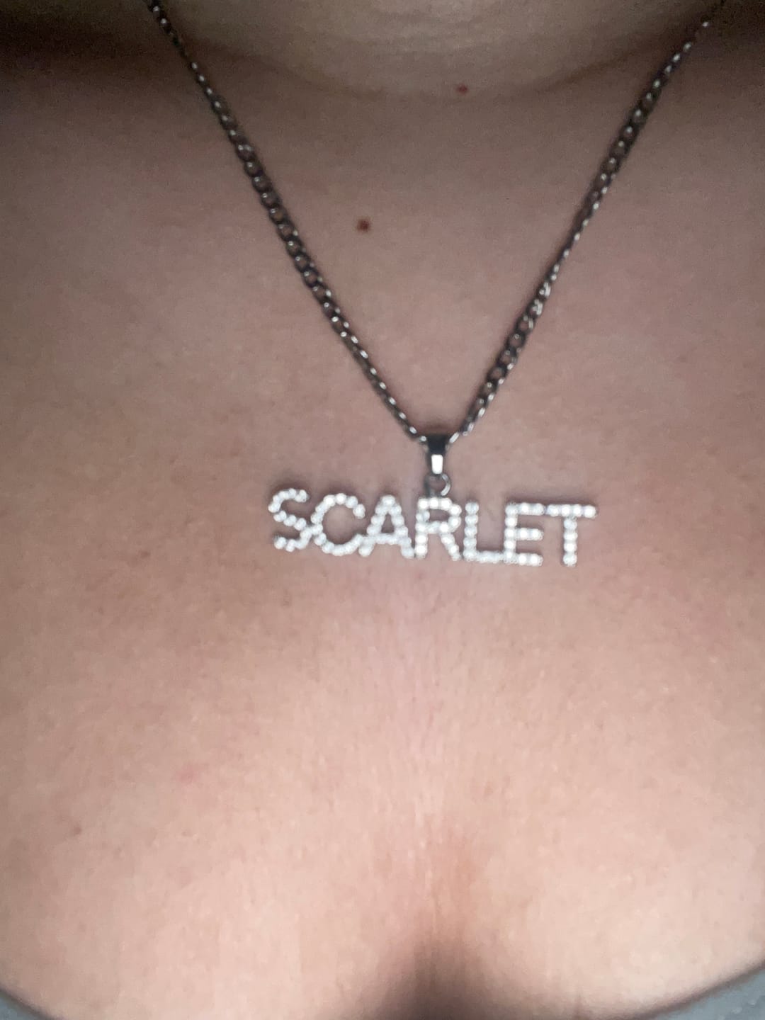 Customer photo review of Iced Arial Name Chain