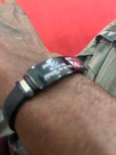 Customer photo review of Custom Photo I'm Always With You - Memorial Gift For Family, Friend - Personalized Engraved Bracelet