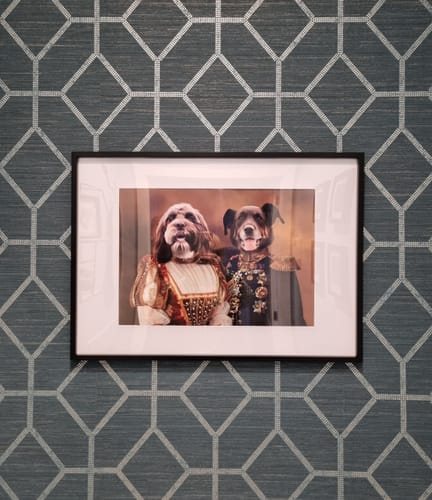 Customer photo review of The Classy Pair: Custom Pet Portrait