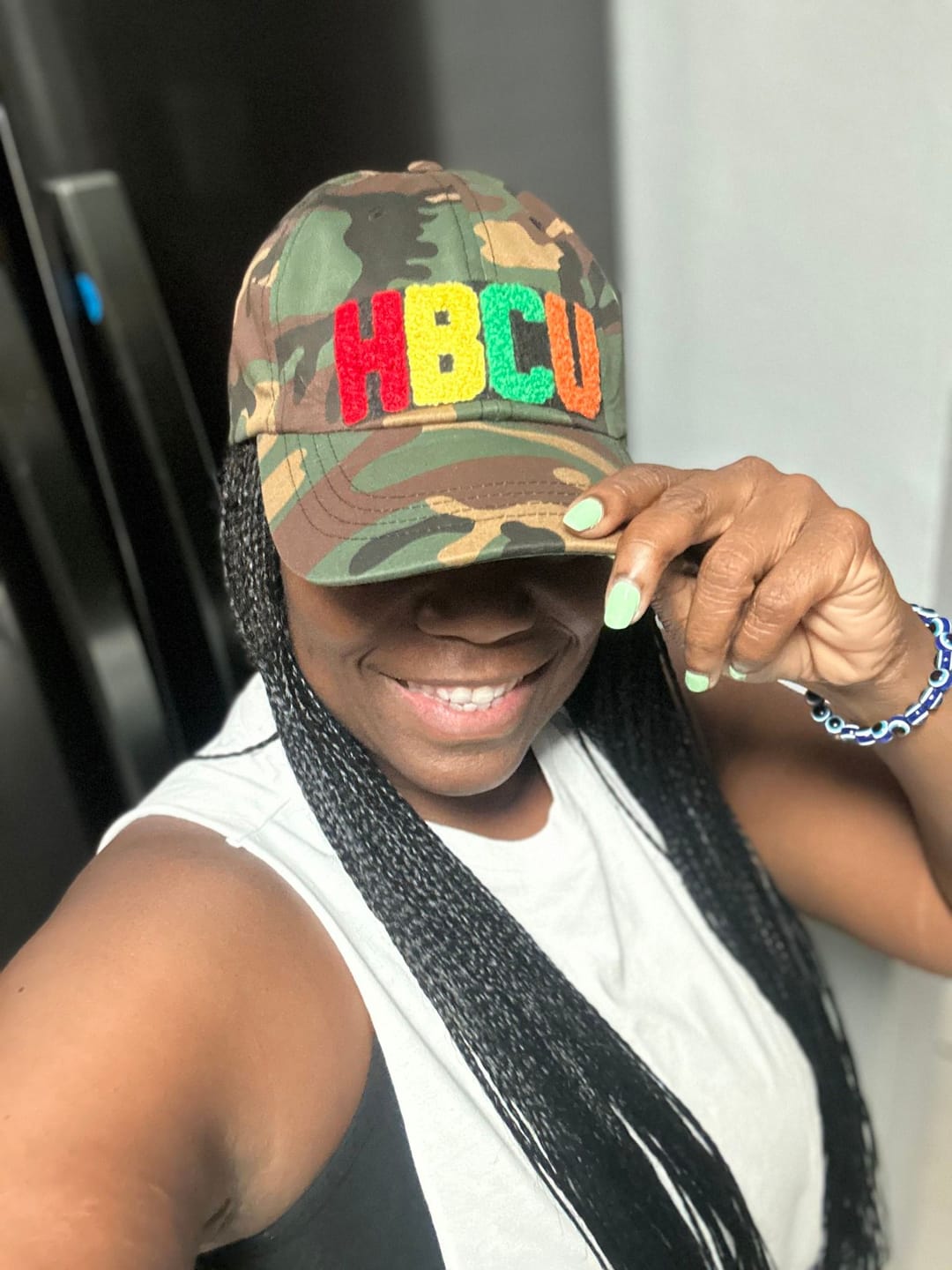 Customer photo review of HBCU Camouflage Classic Dad Hat