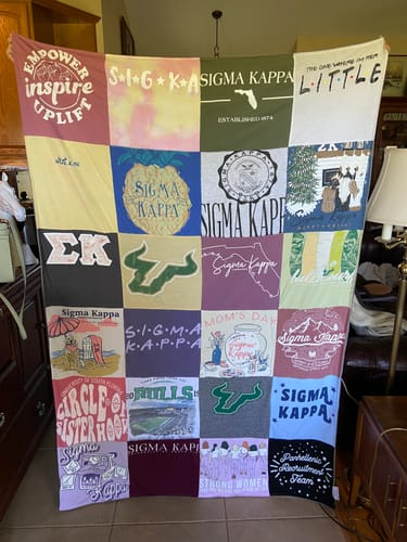 T-shirt quilt from university of south florida by Jocelyn from FL
