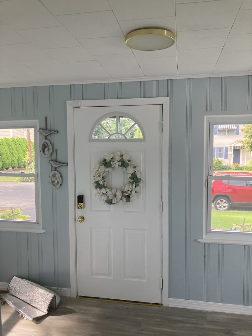 Customer photo review of ODL Clear Door Glass - 5 Light External Grille - 23.797" x 11.813" Frame Kit