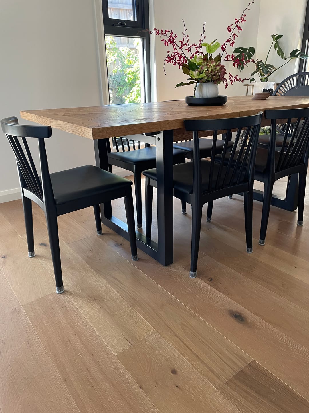 Customer photo review of Elite Groovy Chair Leg Glides - Limited Edition