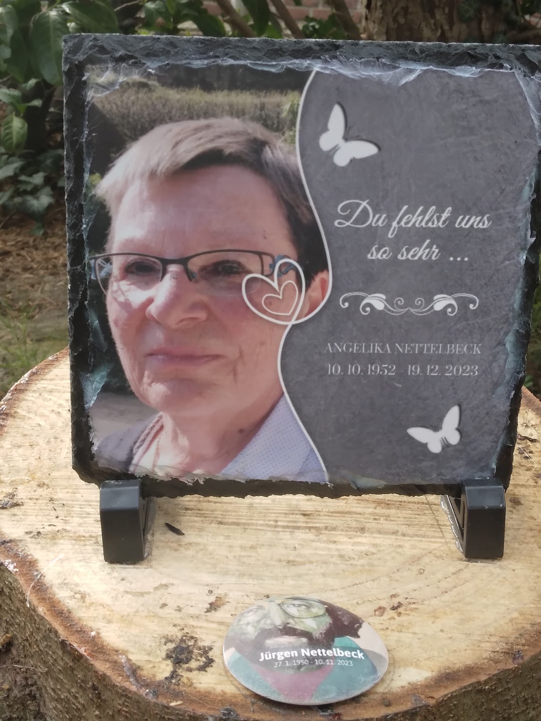 Customer photo review of Du fehlst uns so sehr ... - Individuelle Schieferplatte