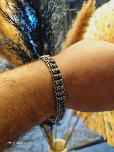 Customer photo review of Delek - Bracelet Homme Argent