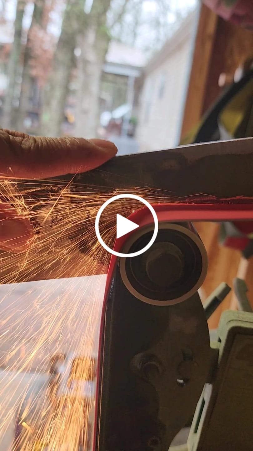 Customer video review of 2" x 42" Sanding Belts for Stock Removal