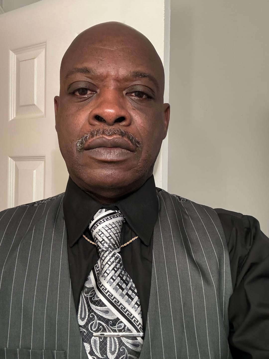 Customer photo review of Golden Plaid Silk Tie, Pocket Square and Cufflinks