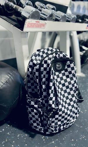 Customer photo review of Salty Savage Essential Sport Backpack | Black/White Checkerboard