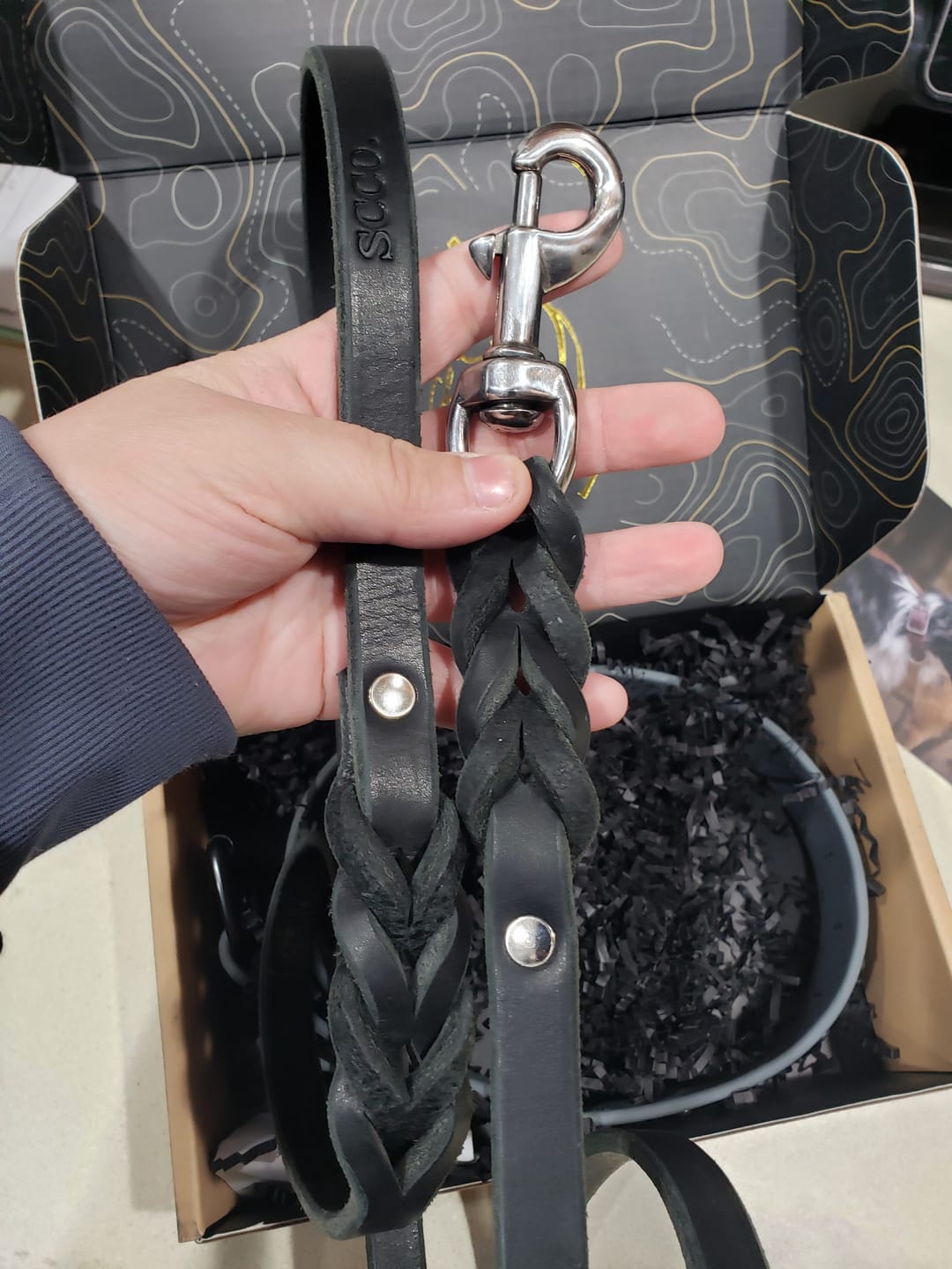 Customer photo review of Traditional Leather Leash