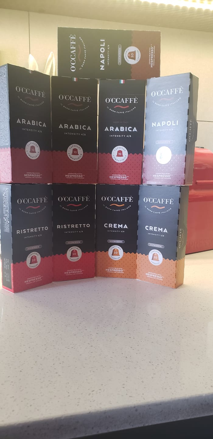 Customer photo review of Pack Occaffe 120 Cápsulas Aluminio Compatibles para Nespresso