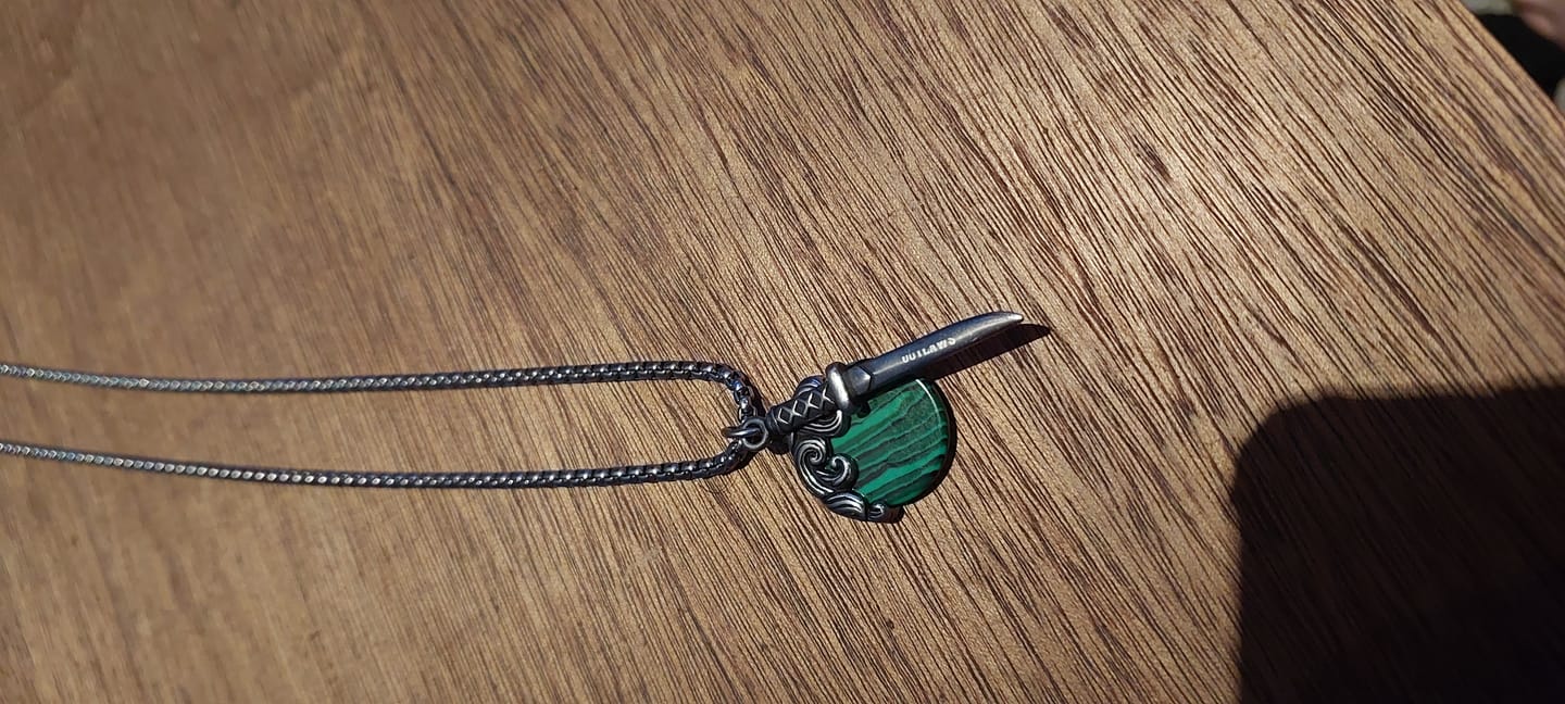Customer photo review of SHIELD & SWORD. - NECKLACE