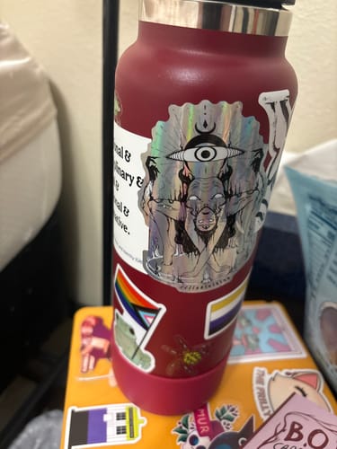 Customer photo review of Portal Monster, Holographic Sticker