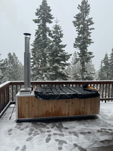 Customer photo review of Wood Burning Hot Tub