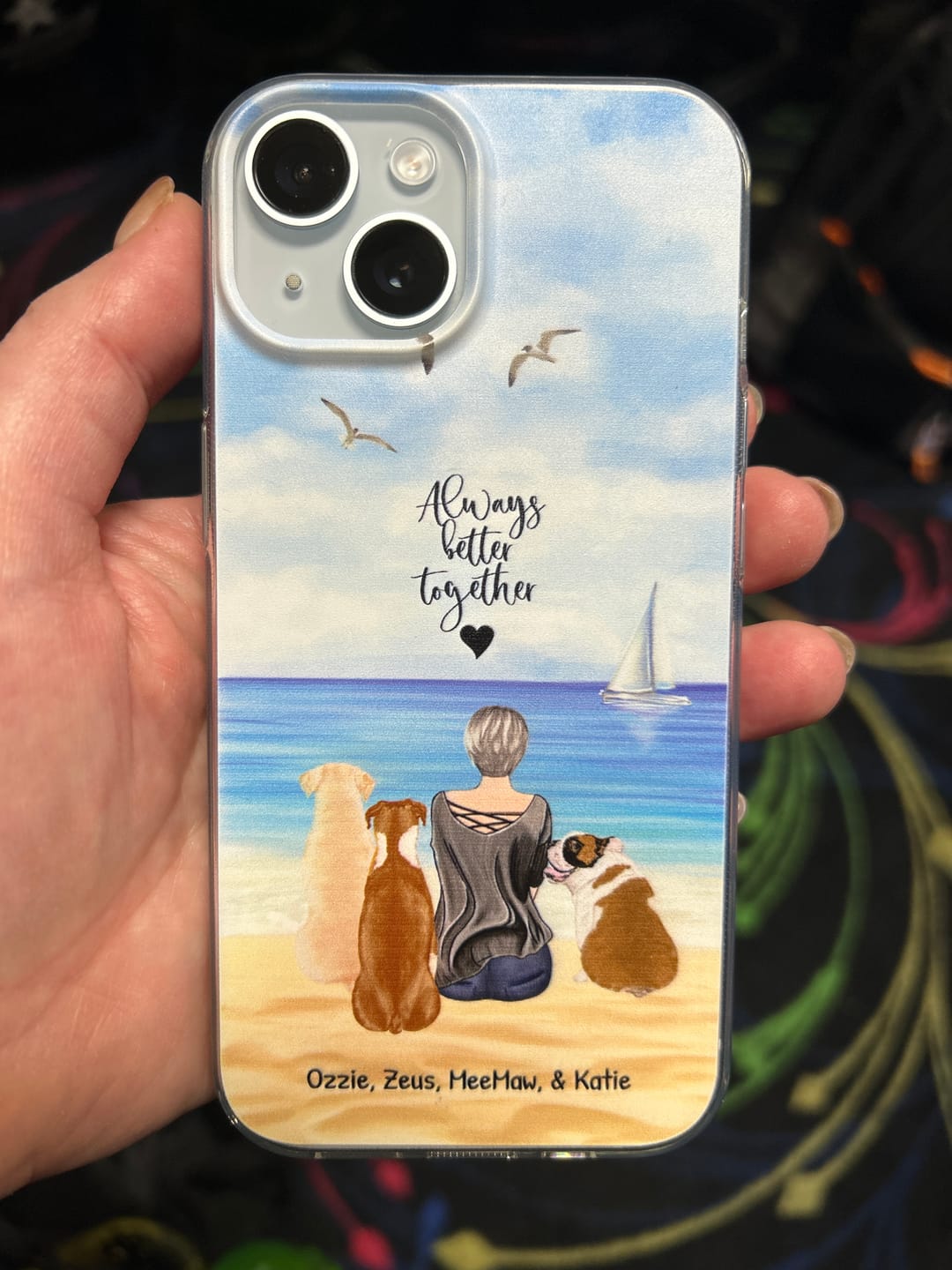 Customer photo review of Together with my pet - Personalized phone case