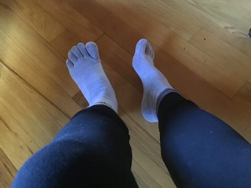 Customer photo review of Liner Crew Running Toe Socks - by Injinji
