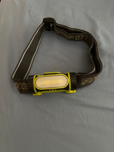 Customer photo review of Campgear Wide Angle Rechargeable Cob Headlamp
