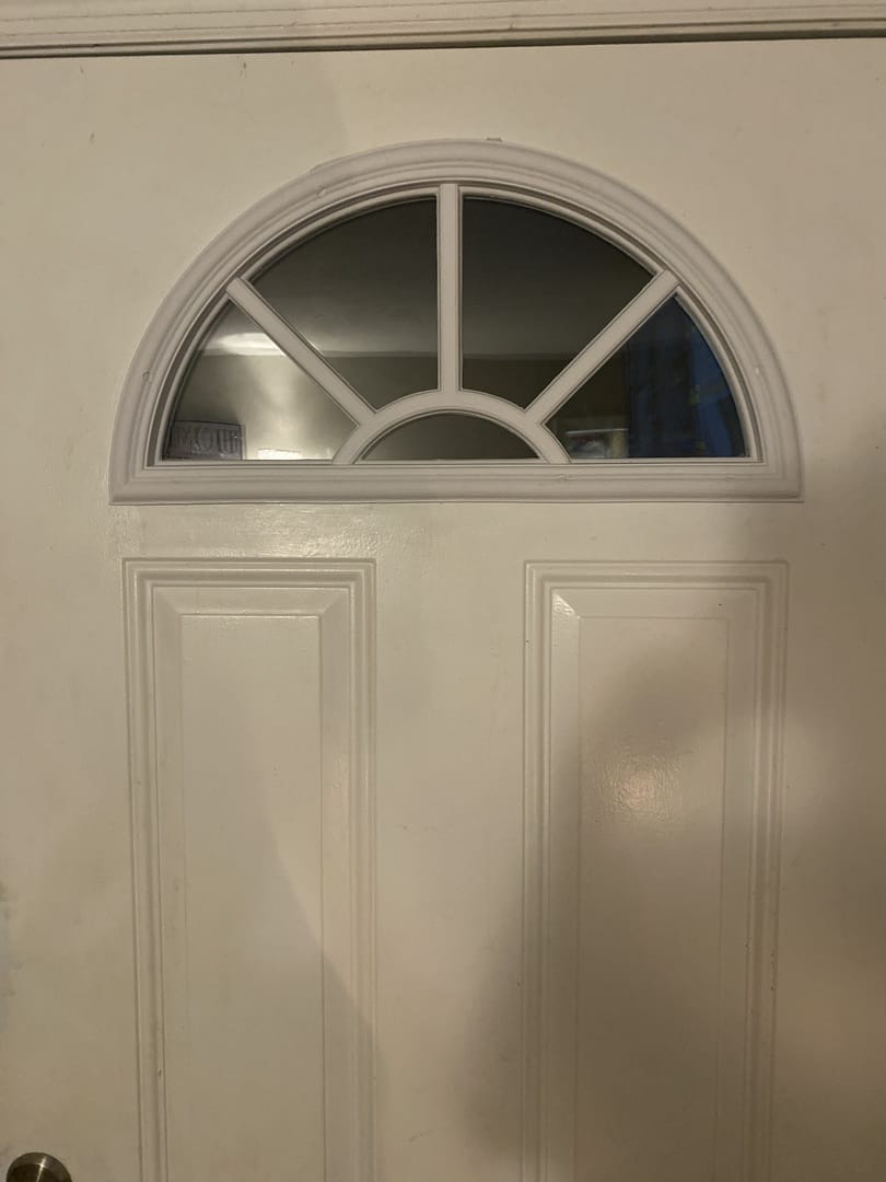 Customer photo review of ODL Clear Door Glass - 5 Light External Grille - 23.797" x 11.813" Frame Kit