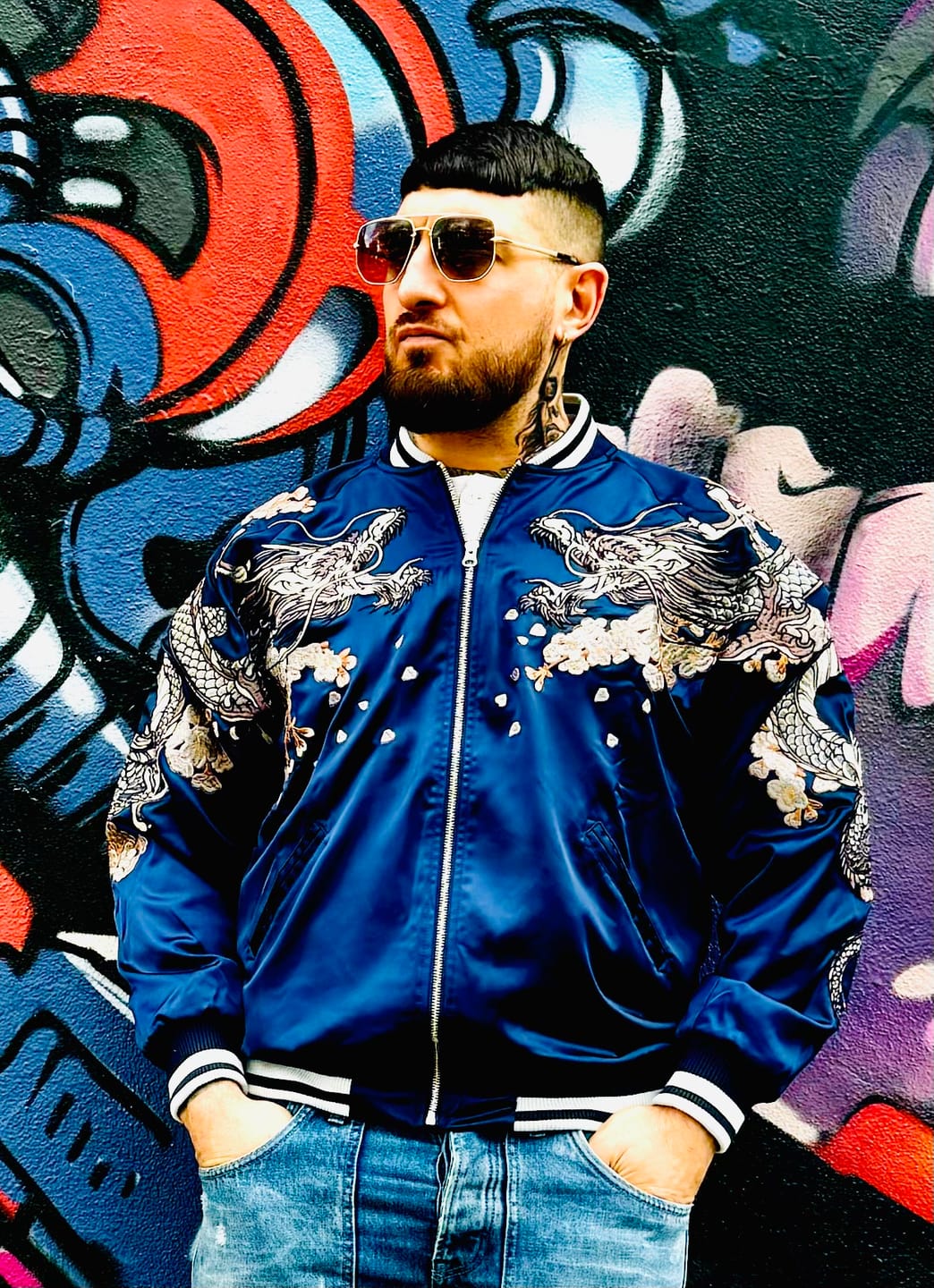 Customer photo review of Double Dragon & Phoenix Sukajan Souvenir Jacket