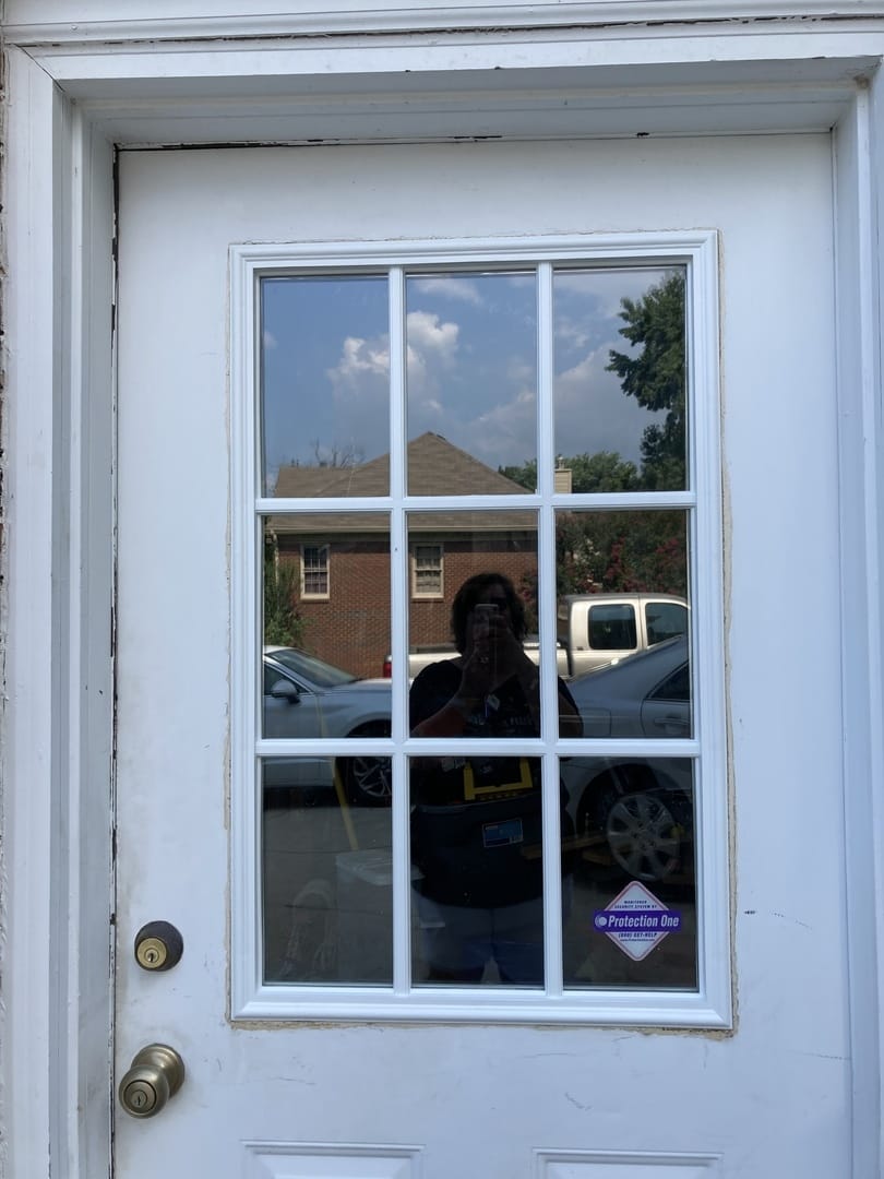 Customer photo review of 24" X 38" 9 Light Replacement Frame Set for 1/2" thick door glass (glass not included)