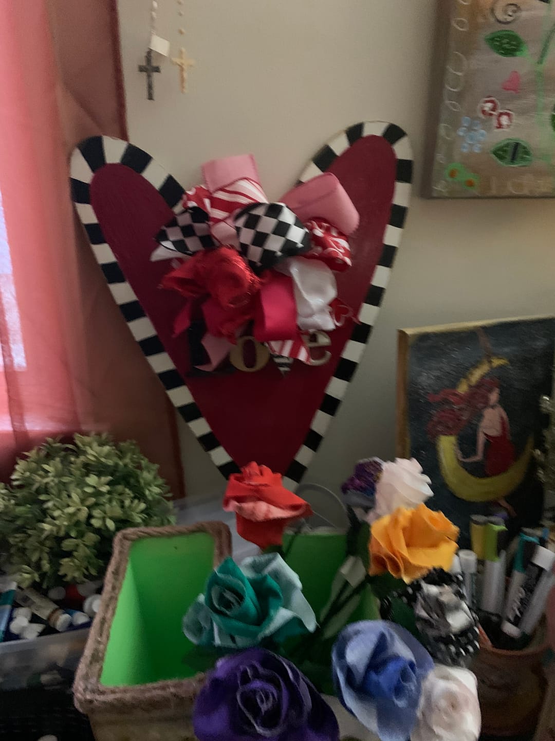 Customer photo review of Unfinished Wood Primitive Heart Shape | Valentine's Day | Weddings | DIY Craft Cutout | Up to 46"