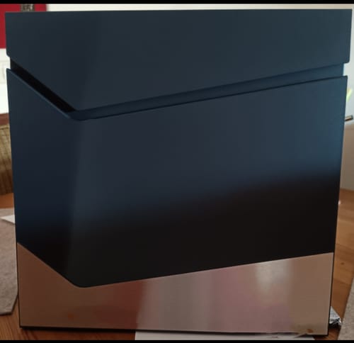 Customer photo review of AlbersDesign Briefkasten B16 Anthrazit (RAL7016) personalisiert mit Edelstahl-Schild