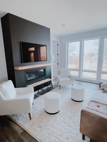Customer photo review of Modern 3" Thick Floating Shelves