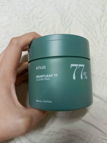 Customer photo review of HEARTLEAF 77% TONER PAD