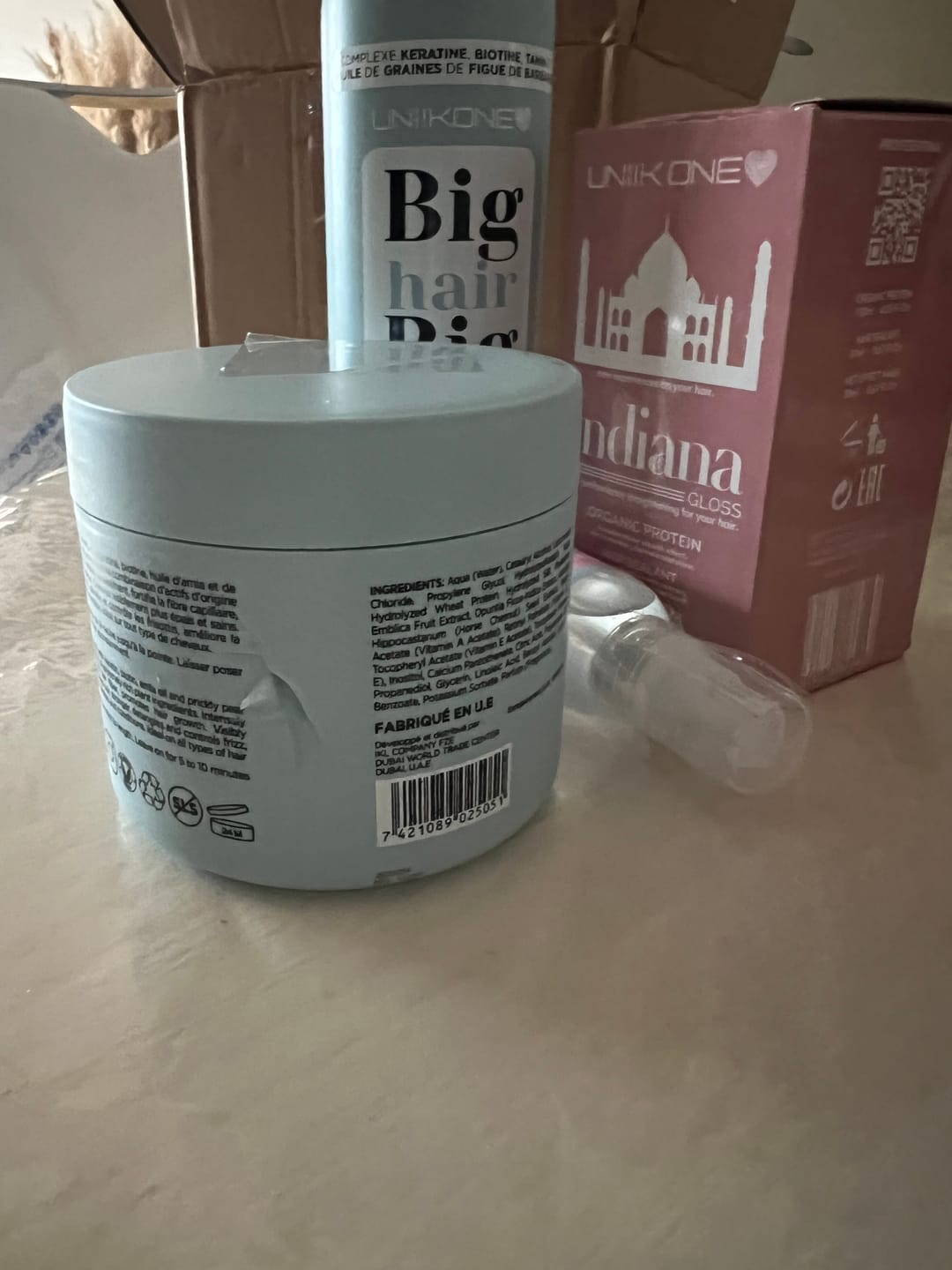 Customer photo review of Gamme Amla Tanino - Kit complet - Shampooing, masque et sérum