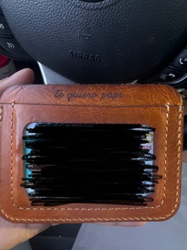 Customer photo review of Minimalist Wallet - Mansfield - Chestnut
