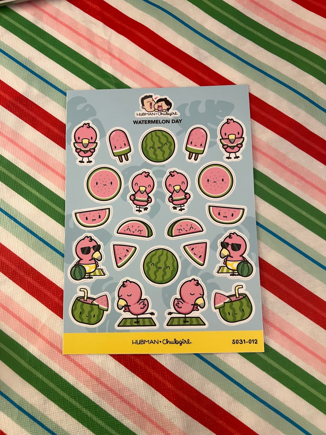 Customer photo review of Sticker Sheet - Watermelon Day